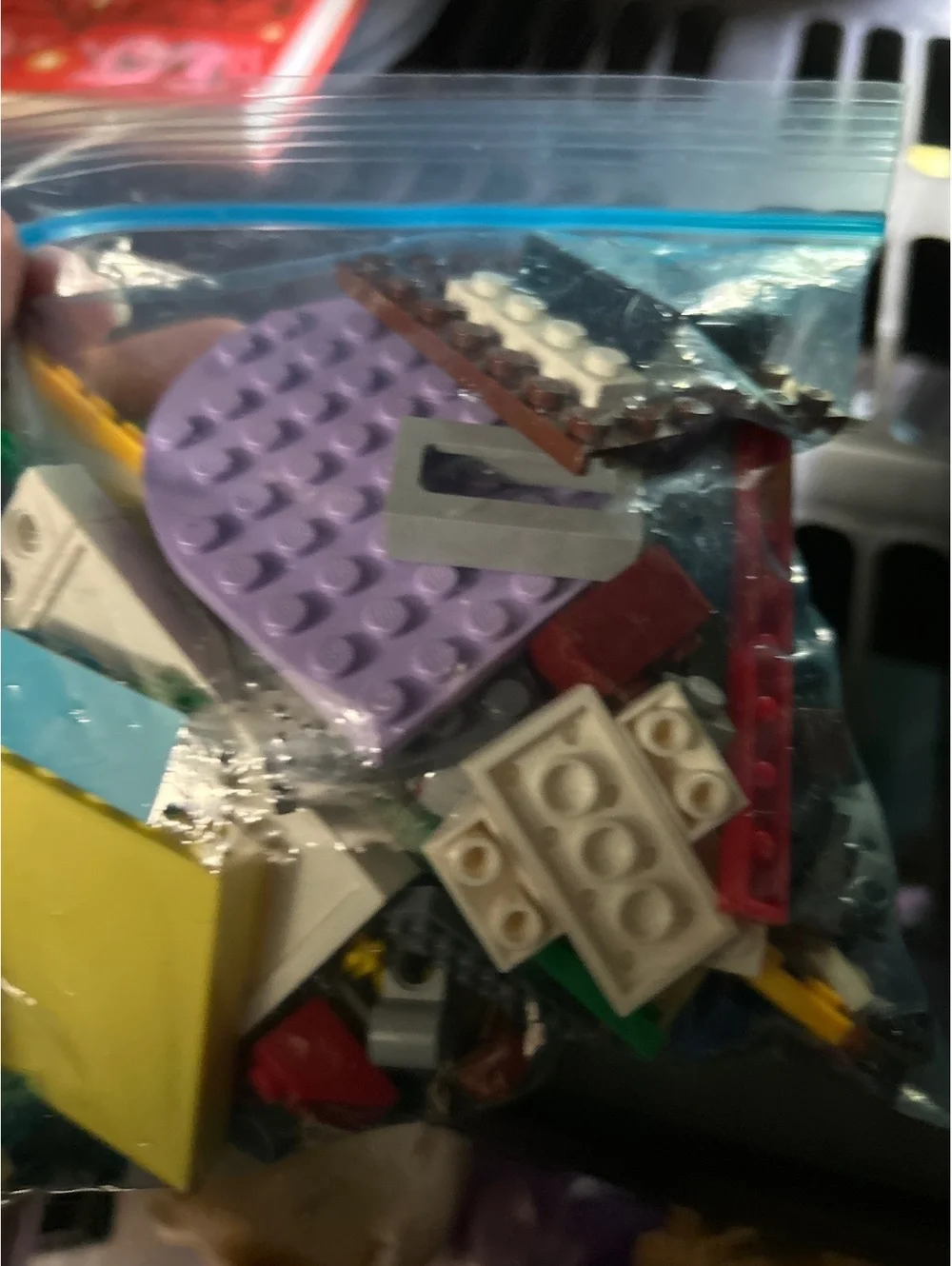 Lego pieces and Lego booklet booklet